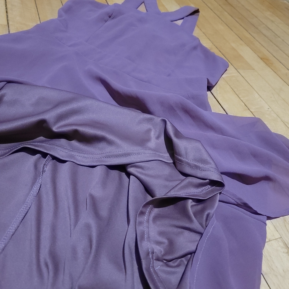 Charlotte Russe EUC Lavender Formal Fit & Flare Mini Dress - WOMEN'S SM - JR MED - Picture 4 of 8